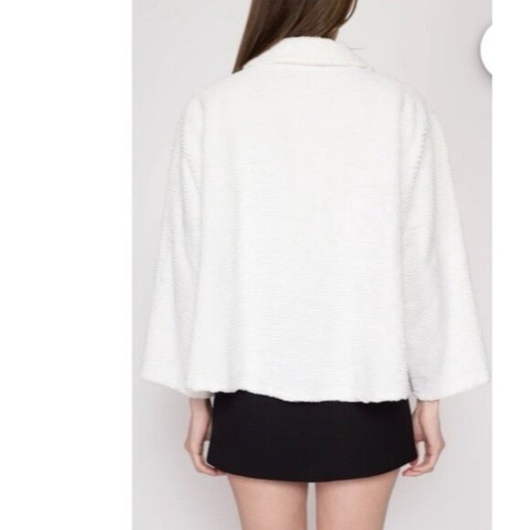 Anthropologie Stan Herman Cream Cardigan Sweater S Small Cotton Relaxed Fit - Picture 14 of 14